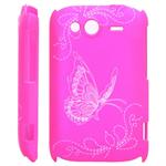 HTC Wildfire S Butterfly cover (Hot Pink)